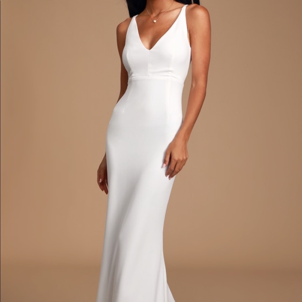 White Sleeveless Maxi Dress